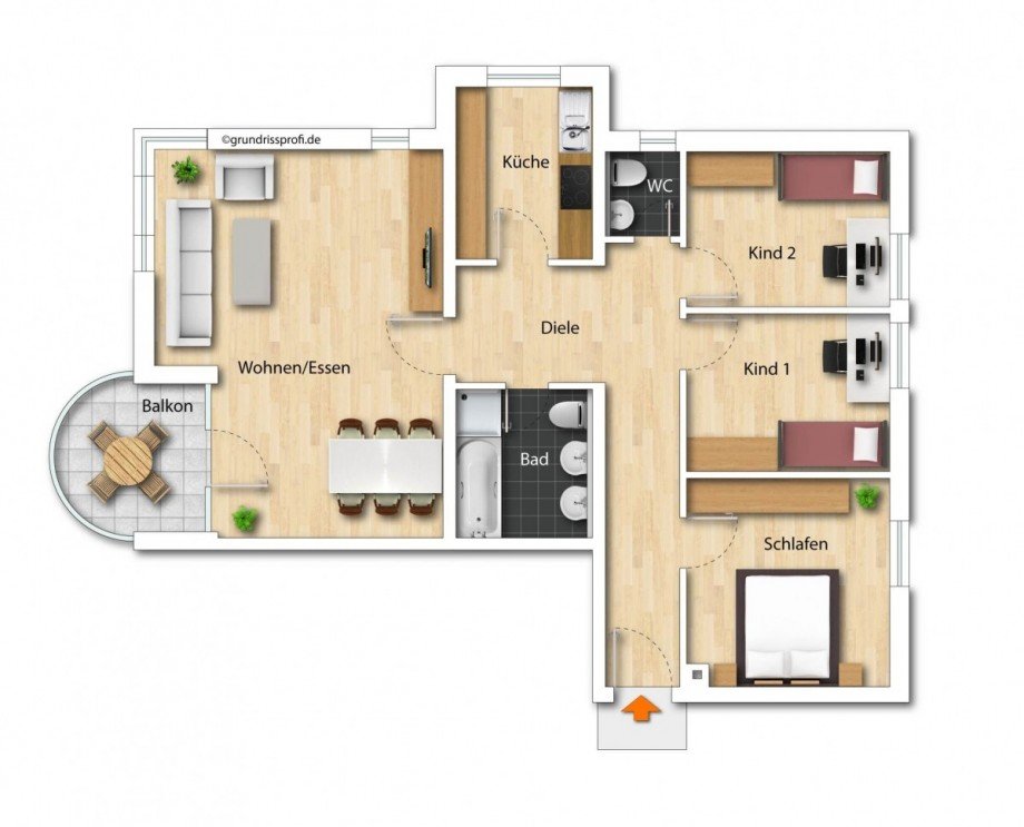 Grundriss Etagenwohnung Dornstetten