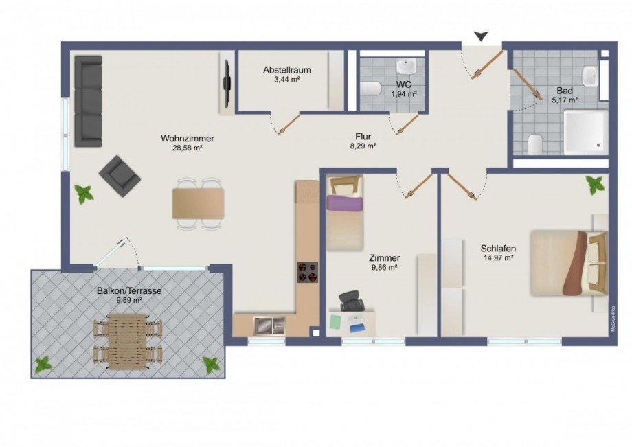 Grundriss Etagenwohnung Horb